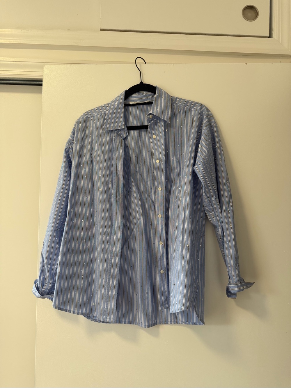 Gerard Darrel women’s striped sparkle button down
